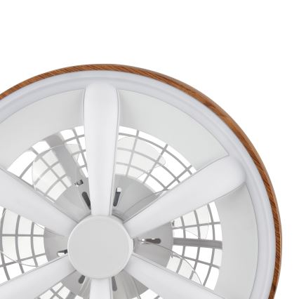 Brilliant -  Ventoinha de teto LED RGBW regulável GAIANO LED/24W/230V 2700-6500K diâmetro 48 cm castanho + comando