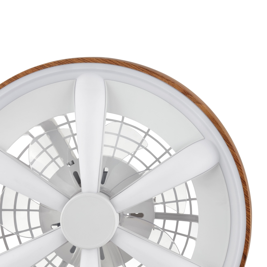 Brilliant -  Ventoinha de teto LED RGBW regulável GAIANO LED/24W/230V 2700-6500K diâmetro 48 cm castanho + comando