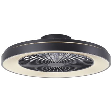 Brilliant - Ventoinha de teto LED RGBW regulável MAZZARO LED/24W/230V 3000-6500K diâmetro 58 cm preto + comando