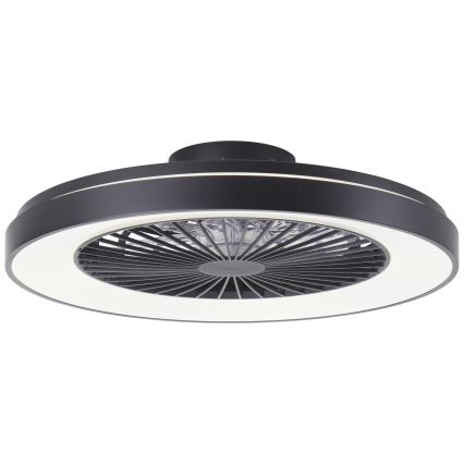 Brilliant - Ventoinha de teto LED RGBW regulável MAZZARO LED/24W/230V 3000-6500K diâmetro 58 cm preto + comando
