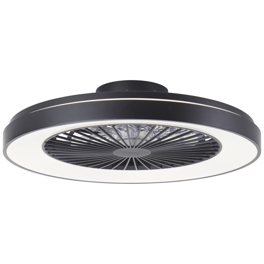 Brilliant - Ventoinha de teto LED RGBW regulável MAZZARO LED/24W/230V 3000-6500K diâmetro 58 cm preto + comando
