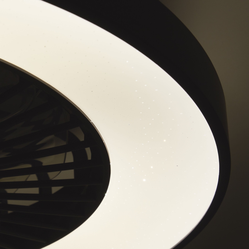 Brilliant - Ventoinha de teto LED RGBW regulável MAZZARO LED/24W/230V 3000-6500K diâmetro 58 cm preto + comando