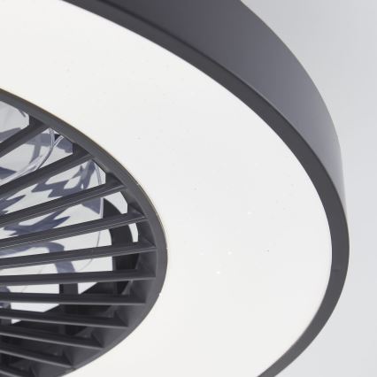 Brilliant - Ventoinha de teto LED RGBW regulável MAZZARO LED/24W/230V 3000-6500K diâmetro 58 cm preto + comando
