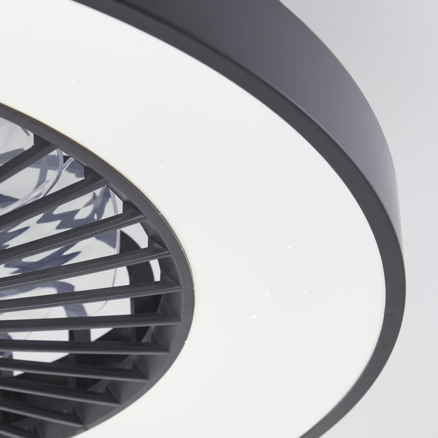 Brilliant - Ventoinha de teto LED RGBW regulável MAZZARO LED/24W/230V 3000-6500K diâmetro 58 cm preto + comando