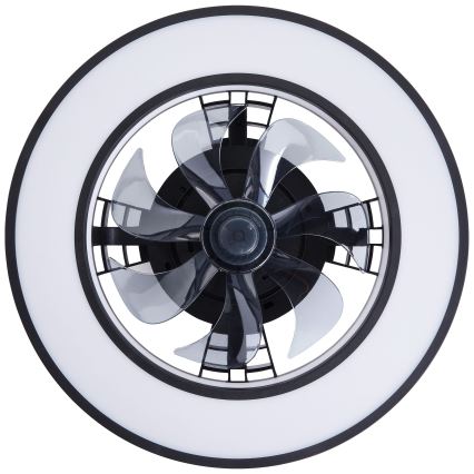 Brilliant - Ventoinha de teto LED RGBW regulável MONDELLO LED/26W/230V 2700-6500K diâmetro 41 cm preto + comando