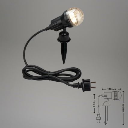 Brilo 3078-015 - Iluminação exterior LED TERRA 1xGU10/3W/230V IP44