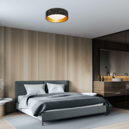 Brilo 3482-015 - Iluminação de teto LED MAILA STARRY LED/12W/230V preto/dourado