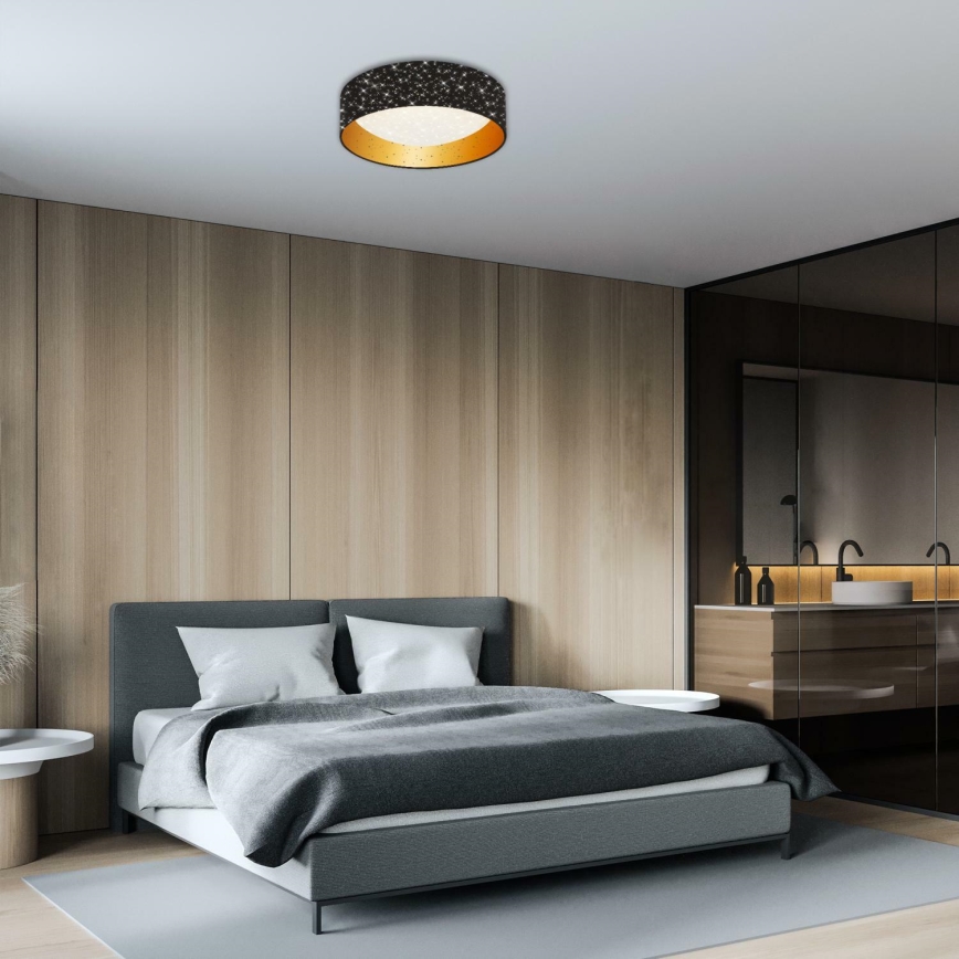 Brilo 3482-015 - Iluminação de teto LED MAILA STARRY LED/12W/230V preto/dourado