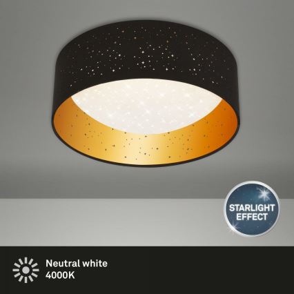 Brilo 3482-015 - Iluminação de teto LED MAILA STARRY LED/12W/230V preto/dourado