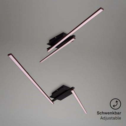 Brilo 3500-015 - Candelabro integrado LED STAFF 2xLED/6W/230V preto