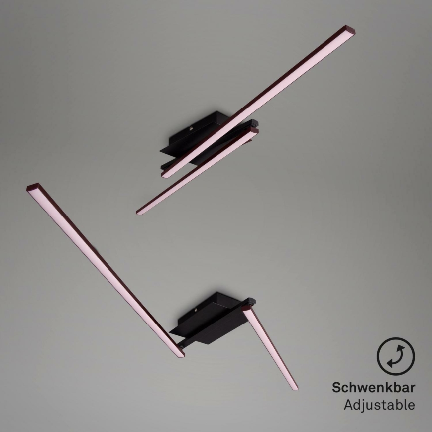 Brilo 3500-015 - Candelabro integrado LED STAFF 2xLED/6W/230V preto