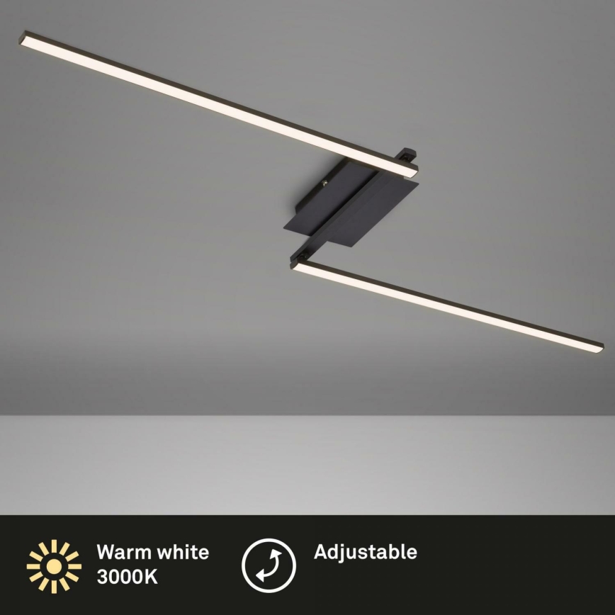 Brilo 3500-015 - Candelabro integrado LED STAFF 2xLED/6W/230V preto