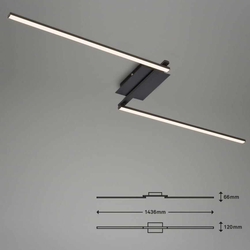 Brilo 3500-015 - Candelabro integrado LED STAFF 2xLED/6W/230V preto