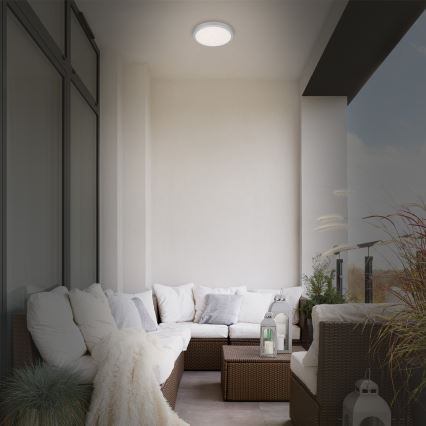 Brilo 3649-014 - Iluminação de teto de casa de banho LED RUNA LED/18,5W/230V IP44 prateado