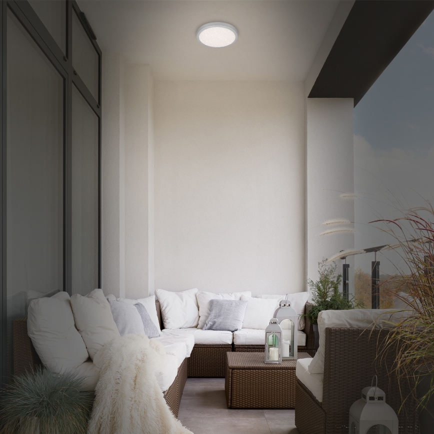 Brilo 3649-014 - Iluminação de teto de casa de banho LED RUNA LED/18,5W/230V IP44 prateado