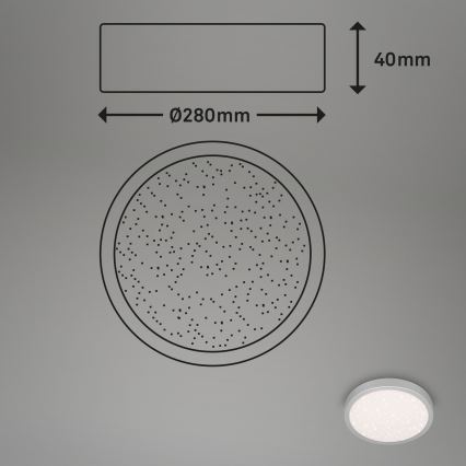 Brilo 3649-014 - Iluminação de teto de casa de banho LED RUNA LED/18,5W/230V IP44 prateado