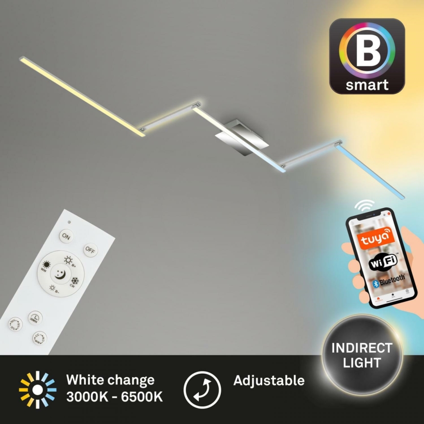 Brilo 3737-018 - Iluminação de teto LED com regulação SMART LED/24W/230V 3000-6500K Wi-Fi Tuya + controlo remoto