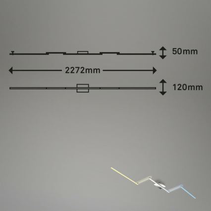 Brilo 3737-018 - Iluminação de teto LED com regulação SMART LED/24W/230V 3000-6500K Wi-Fi Tuya + controlo remoto
