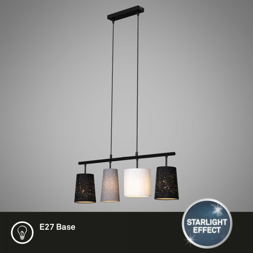 Brilo 4027-045 - Candelabro suspenso SHADES 4xE27/40W/230V