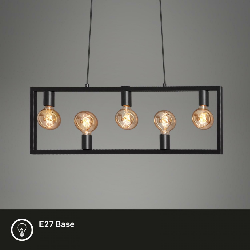 Brilo 4028-055 - Candelabro suspenso KOTAK VINTAGE 5xE27/40W/230V