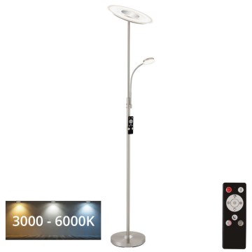 Brilo - Candeeiro de chão LED com regulação LED/29,5W/230V + LED/3,5W 3000-6000K + controlo remoto