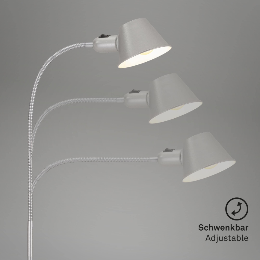 Brilo - Candeeiro de mesa 1xE27/10W/230V cromo mate