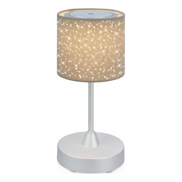 Brilo - Candeeiro de mesa com regulação LOLE LED/3W/5V IP44 prateado/bege
