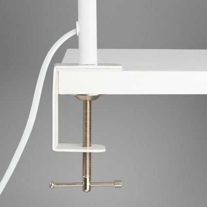 Brilo - Candeeiro de mesa LED Flexível com clipe TRASNA LED/7,5W/230V branco