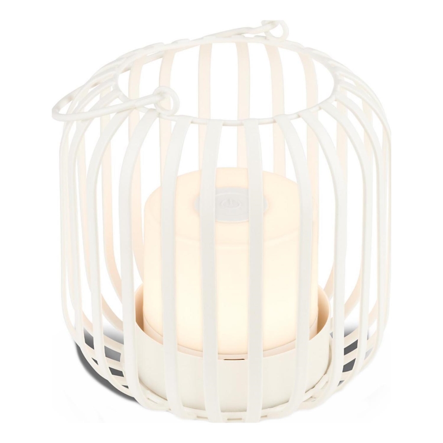 Brilo - Candeeiro de mesa LED para exterior com regulação LED/2W/5V IP44 branco