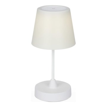 Brilo - Candeeiro de mesa LED para exterior com regulação LED/3W/5V IP44 branco