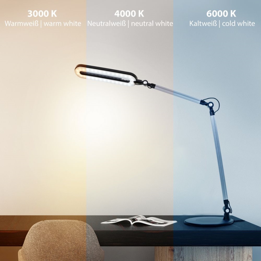 Brilo - Candeeiro de mesa táctil LED com regulação LED/6,6W/230V 3000/4000/6000K