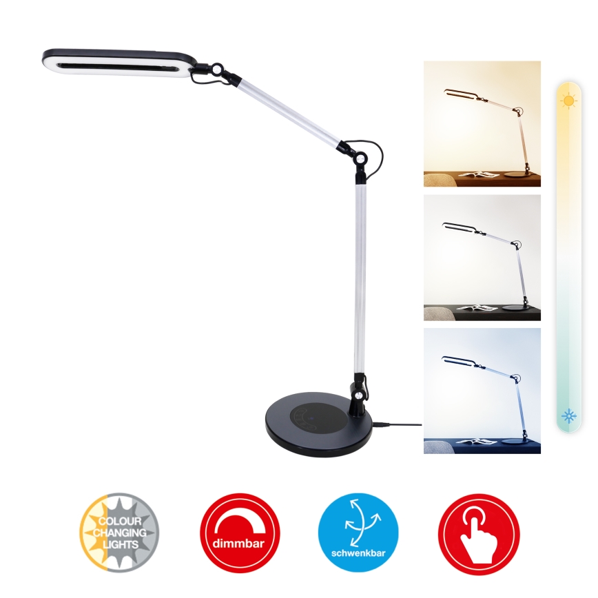 Brilo - Candeeiro de mesa táctil LED com regulação LED/6,6W/230V 3000/4000/6000K