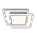 Brilo - Candeeiro de tecto LED 2xLED/16W/230V + LED/19W 51,5x51,5 cm cromado mate