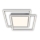 Brilo - Candeeiro de tecto LED 2xLED/16W/230V + LED/19W 51,5x51,5 cm cromado mate