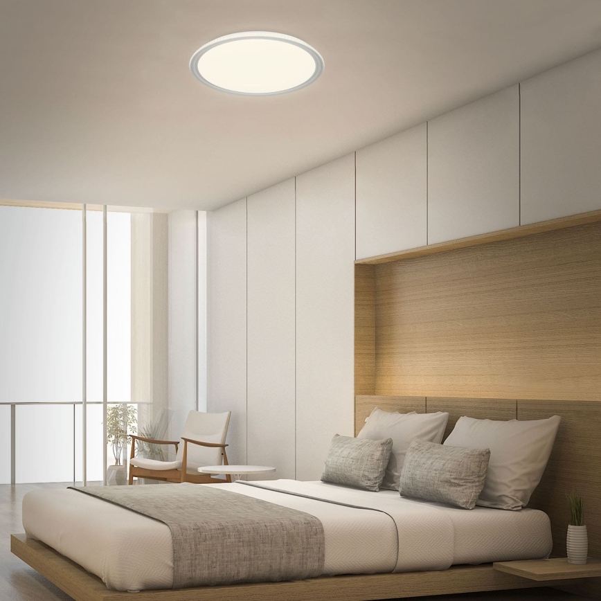 Brilo - Luminária de teto LED RGB dimerizável, 40W/230V, 3000–6500K + controlo remoto