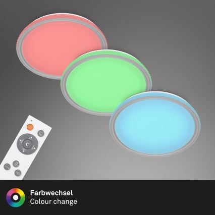 Brilo - Luminária de teto LED RGB dimerizável, 40W/230V, 3000–6500K + controlo remoto