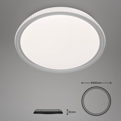 Brilo - Luminária de teto LED RGB dimerizável, 40W/230V, 3000–6500K + controlo remoto