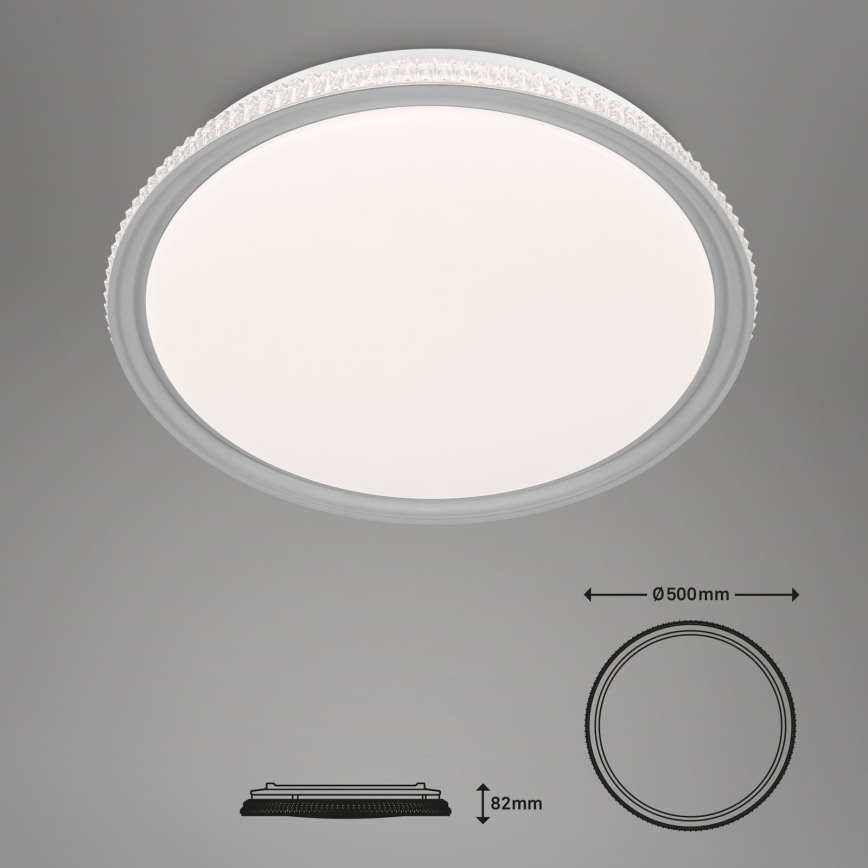 Brilo - Luminária de teto LED RGB dimerizável, 40W/230V, 3000–6500K + controlo remoto