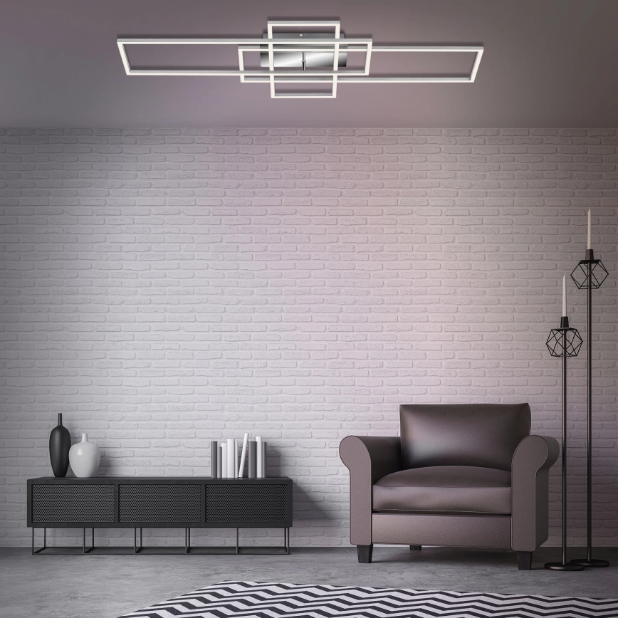 Brilo - Candeeiro integrado LED com regulação FRAME LED/51W/230V 2700-5000K cromado mate + comando
