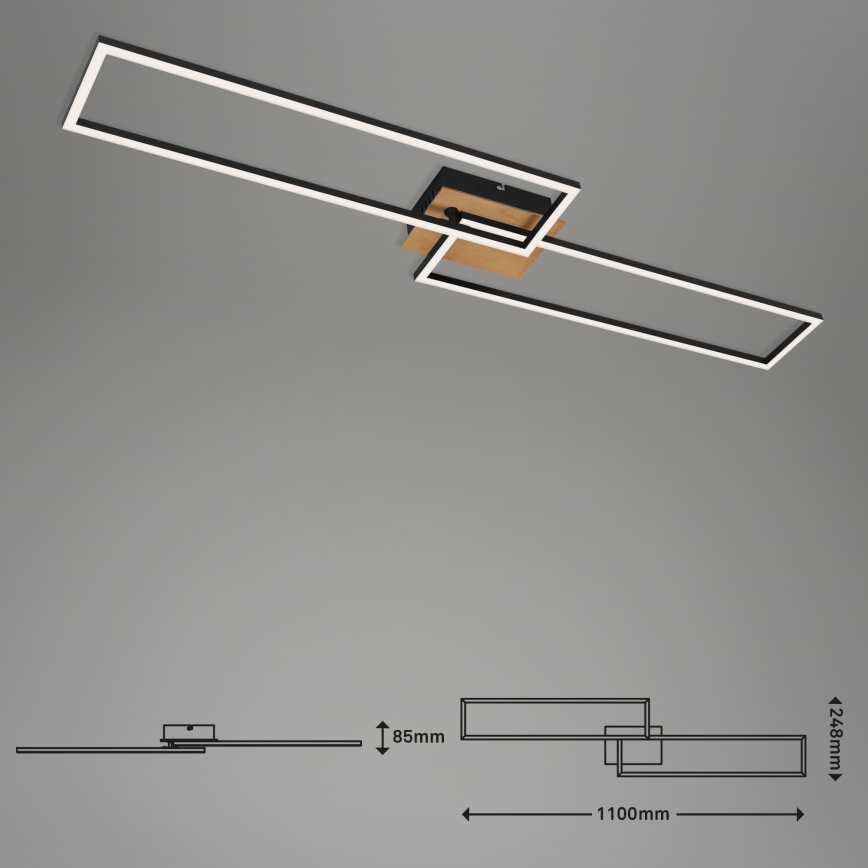 Brilo - Candelabro integrado LED com regulação FRAME 2xLED/20W/230V 2700-5000K + controlo remoto