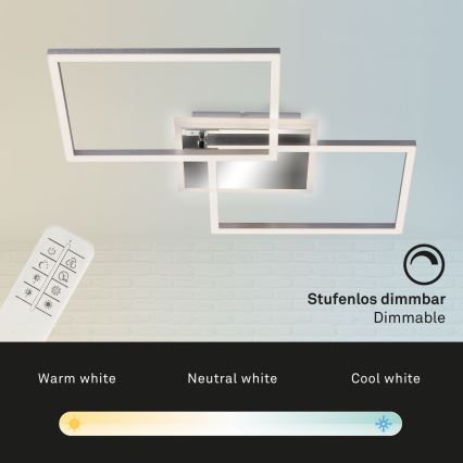 Brilo - Candelabro integrado LED com regulação FRAME 2xLED/20W/230V 2700-6500K + controlo remoto