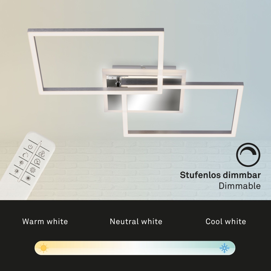Brilo - Candelabro integrado LED com regulação FRAME 2xLED/20W/230V 2700-6500K + controlo remoto