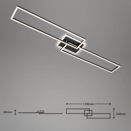 Brilo - Candelabro integrado LED com regulação FRAME 2xLED/20W/230V 2700-6500K + controlo remoto