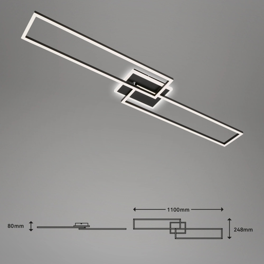 Brilo - Candelabro integrado LED com regulação FRAME 2xLED/20W/230V 2700-6500K + controlo remoto