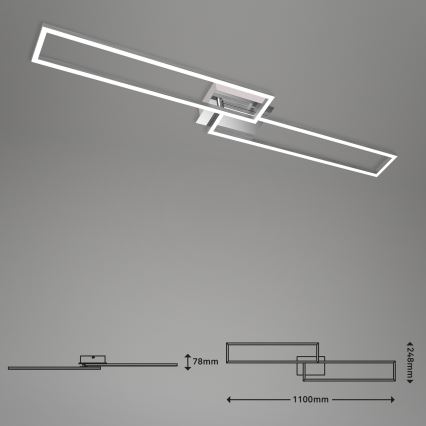 Brilo - Candelabro integrado LED com regulação FRAME 2xLED/20W/230V 2700-5000K + controlo remoto