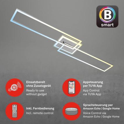 Brilo - Candelabro integrado LED com regulação FRAME 2xLED/20W/230V 2700-6500K Wi-Fi Tuya + controlo remoto