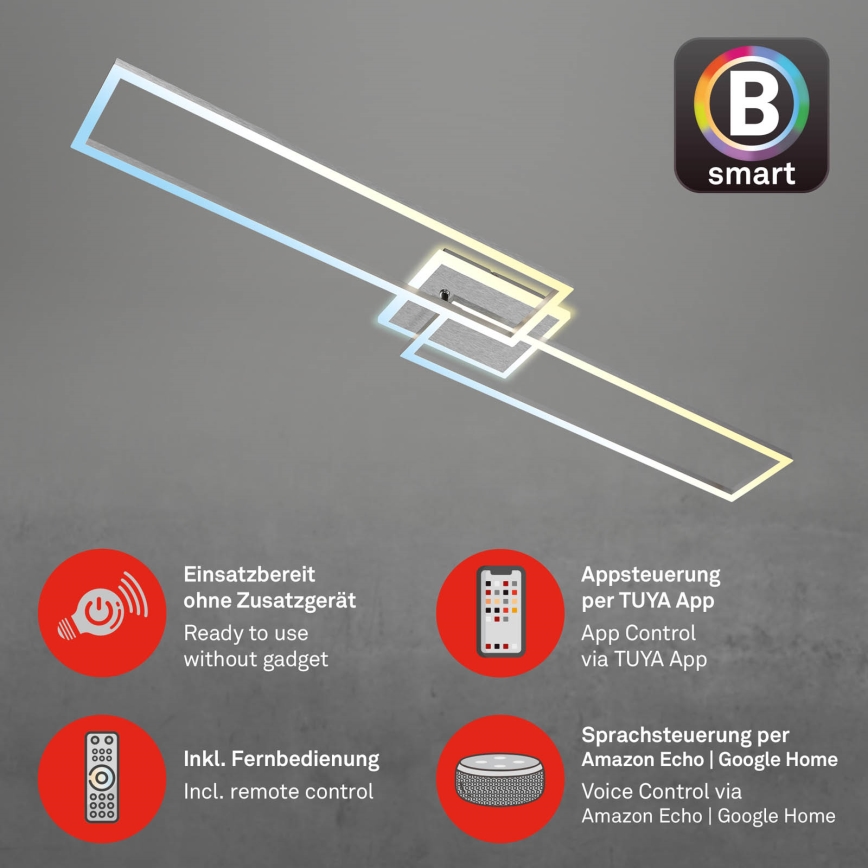 Brilo - Candelabro integrado LED com regulação FRAME 2xLED/20W/230V 2700-6500K Wi-Fi Tuya + controlo remoto