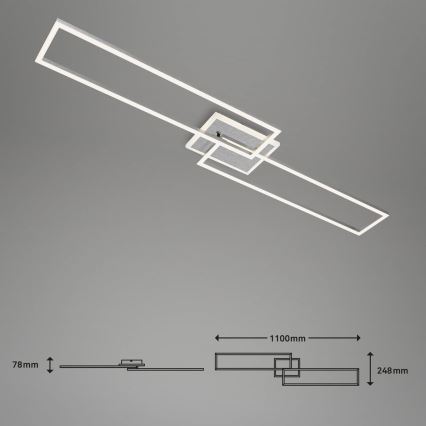 Brilo - Candelabro integrado LED com regulação FRAME 2xLED/20W/230V 2700-6500K Wi-Fi Tuya + controlo remoto