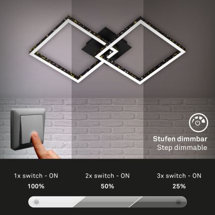 Brilo - Candelabro integrado LED com regulação FRAME 2xLED/9W/230V