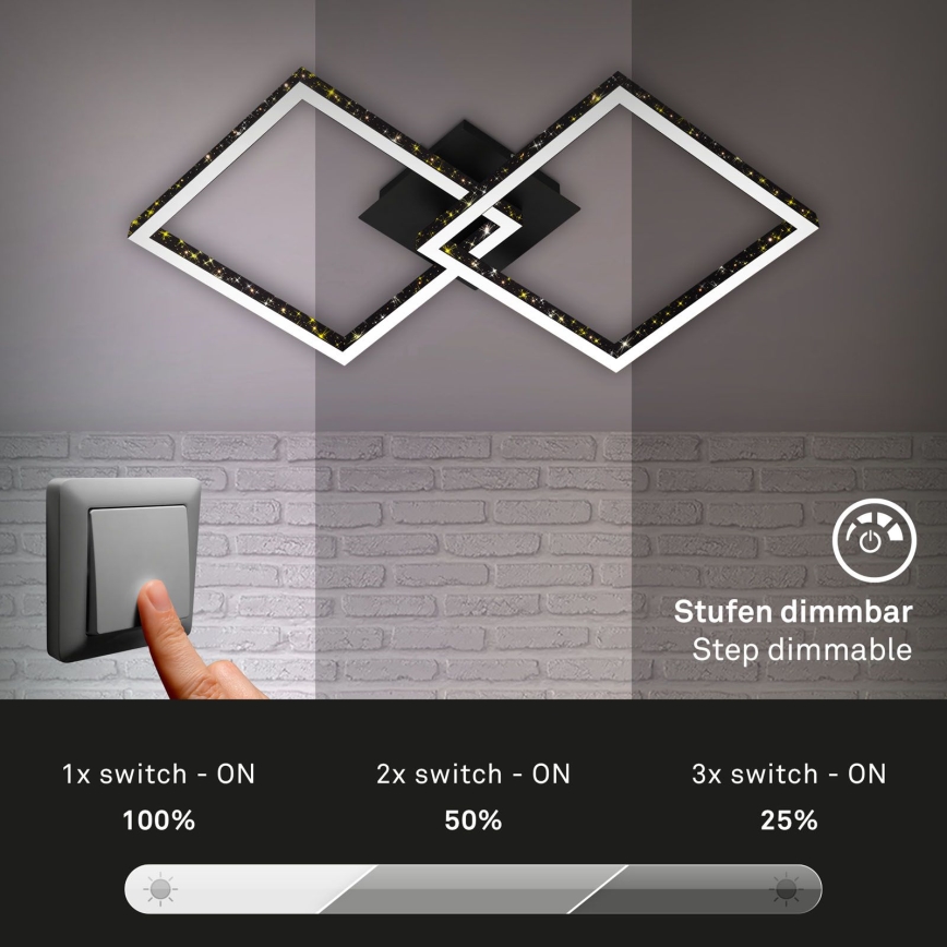Brilo - Candelabro integrado LED com regulação FRAME 2xLED/9W/230V